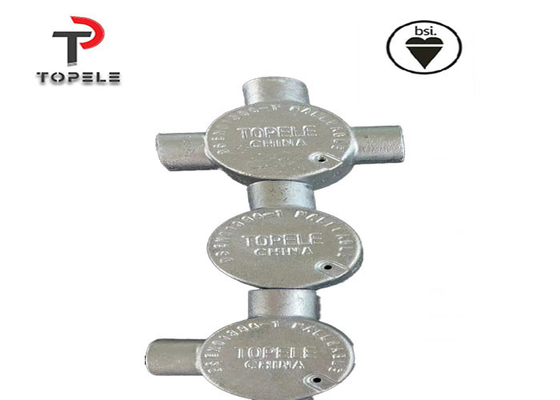 Boîte de jonction circulaire électrique galvanisée 20 mm 25 mm Fer malléable 3 voies à chaud