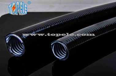 conduit flexible ondulé PVC recouvert en gris / noir électrique tuyau flexible en acier galvanisé
