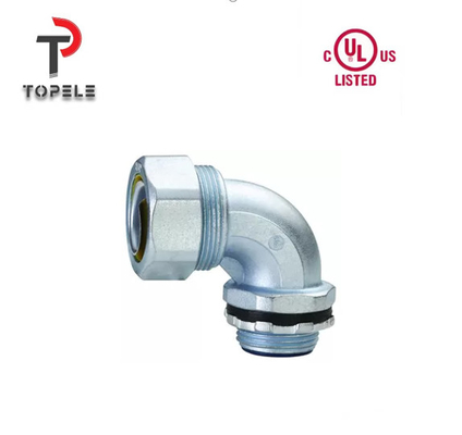 Liquide étroit conduit flexible et raccords connecteur en acier angle de 90 degrés