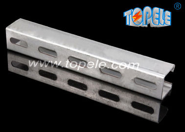 HDG noir à fente à traction simple à canal unistrut pour soutenir les conduits 41X 41MM