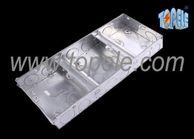 Boîte de sortie métallique électrique de plafond couvre 1 + 1 + 1 gang conduit