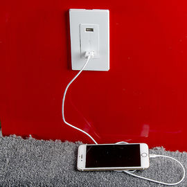 LD-U001 4.2A Sortie de chargeur USB à grande vitesse, 2 ports USB avec 2 plaques murales