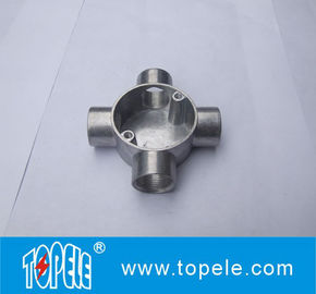 TOPELE BS4568 / BS31 Boîte de jonction électrique en aluminium à terminaux à quatre voies, boîte de tee pour inspection des canaux