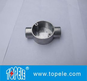 TOPELE 20 mm / 25 mm BS4568 / BS31 Boîte de jonction en aluminium à angle circulaire électrique à deux voies, raccords de conduits électriques
