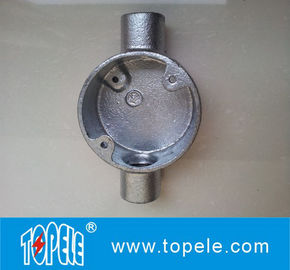 BS4568 Boîte de jonction électrique circulaire en fer/aluminium malléable bidirectionnelle