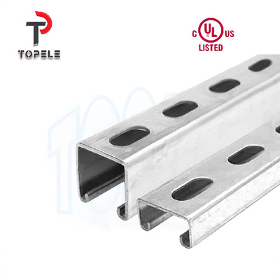 Plaine galvanisée d'IMMERSION chaude/Manche encochée 41X41X2.5mm unistruts de contrefiche
