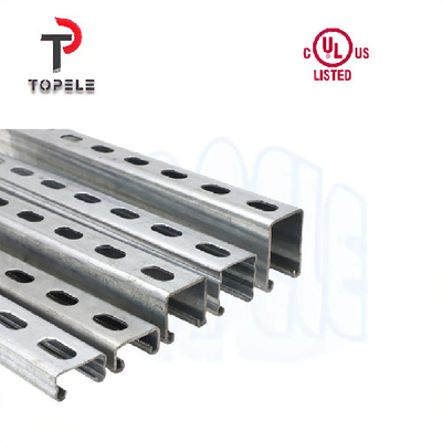 Plaine galvanisée d'IMMERSION chaude/Manche encochée 41X41X2.5mm unistruts de contrefiche