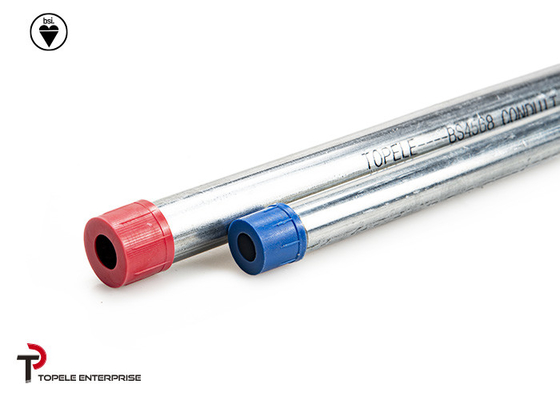 Tubes GI de conduit en acier galvanisé BS4568 électrique avec coupleur fileté, 10 pieds