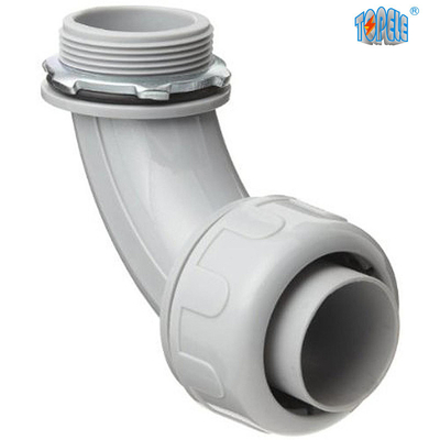 Nanomètre étanche IP 68 de connecteur de conduit de PVC de 90 degrés