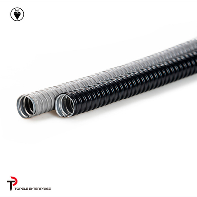 Électrique en acier galvanisé PVC conduit flexible et raccords gris