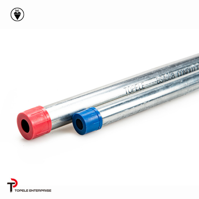 Pipe en acier galvanisé BS4568 / tubes BS4568 / tubes GI avec un bouchon de protection