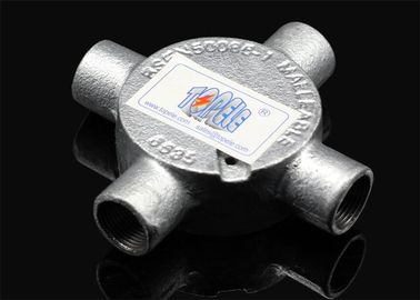 3/4 ̊ ou 1 ̊ Inspection des canaux Coude T-shirt Boîte de jonction en fer malléable circulaire pour conduites rigides
