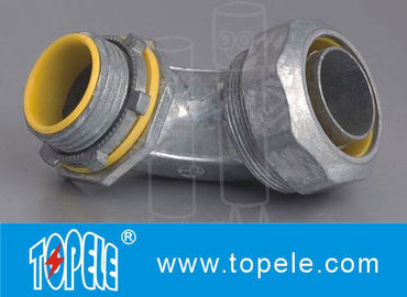 Couleur bleu/jaune Zinc moulé à la fonte Liquide flexible raccords de connecteur à conduit étroit 90 degrés