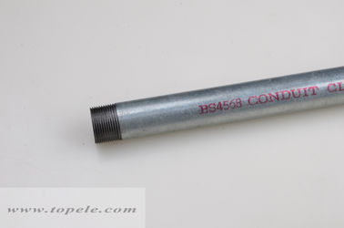 Pipe en acier galvanisé à chaud BS4568 Conduite de classe 4 GI avec coupleur et capuchon de protection