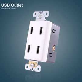 Ports USB blancs 4 GFCI Réceptacles USB électrique avec plaque sans vis
