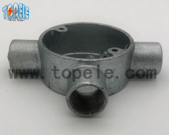 Boîte de jonction à trois voies en aluminium / fer malléable BS4568 Durée de vie longue