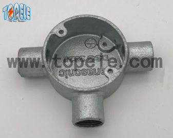 Boîte de jonction à trois voies en aluminium / fer malléable BS4568 Durée de vie longue