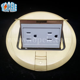 Panneau carré Alliage de cuivre / aluminium rond POP-up Type prise de sol GFCI Réceptacles OEM