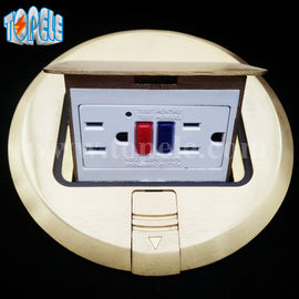 Panneau carré Alliage de cuivre / aluminium rond POP-up Type prise de sol GFCI Réceptacles OEM