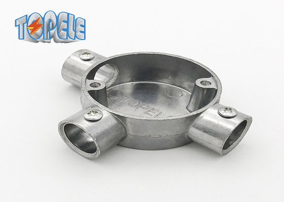 3/4&quot; 1&quot; BS31 boîte circulaire de raccordement en aluminium à conduit 3 voies / tee box iso