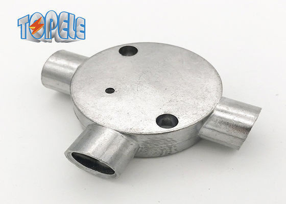 3/4&quot; 1&quot; BS31 boîte circulaire de raccordement en aluminium à conduit 3 voies / tee box iso