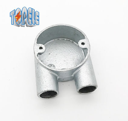 Branche 2 Way U Boîte en fer malléable BS4568 Adaptation de conduit galvanisée à chaud