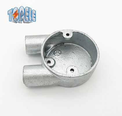 Branche 2 Way U Boîte en fer malléable BS4568 Adaptation de conduit galvanisée à chaud