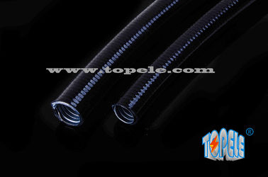 conduit flexible ondulé PVC recouvert en gris / noir électrique tuyau flexible en acier galvanisé