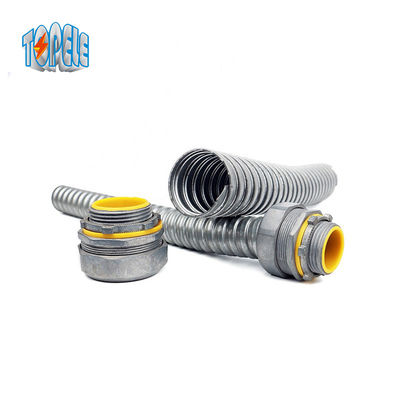 Couleur métallique 1/2 &quot;Cinc coulé sous pression Connecteur de conduit flexible droit pour le conduit