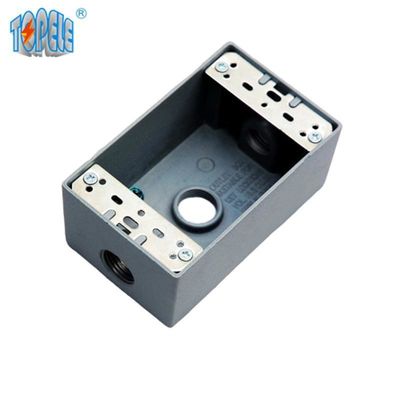 Boîte de sortie résistante aux intempéries en aluminium 4x2 gris