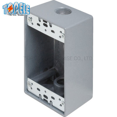 Boîte de sortie résistante aux intempéries en aluminium 4x2 gris
