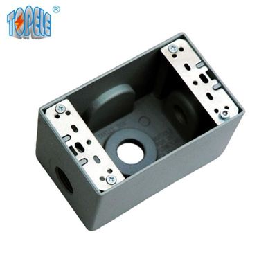 Boîte de sortie résistante aux intempéries en aluminium 4x2 gris