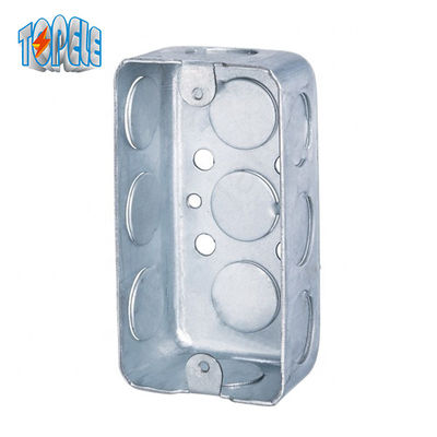 1 boîte de jonction électrique rectangulaire en acier galvanisé 2x4 pouces