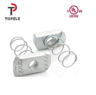 M6 M8 M10 M12 Unistrut Canal galvanisé en acier zincé Noix de ressort
