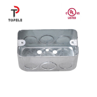 Boîte à outils en acier galvanisé rectangulaire pour câblage à surface