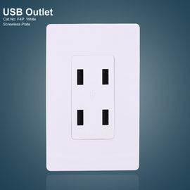 Ports USB blancs 4 GFCI Réceptacles USB électrique avec plaque sans vis