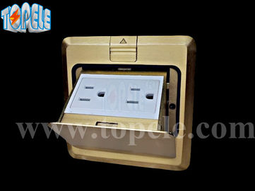 Panneau carré Alliage de cuivre / aluminium rond POP-up Type prise de sol GFCI Réceptacles OEM
