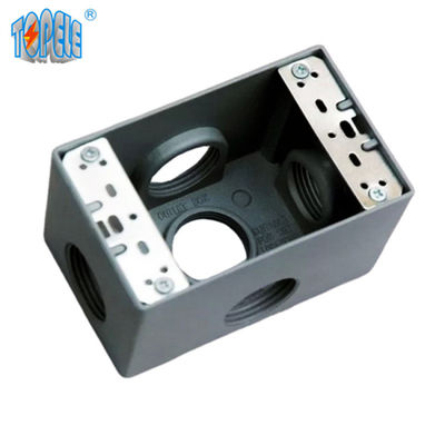 Boîte de sortie résistante aux intempéries en aluminium 4x2 gris
